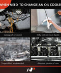 When to change an oil cooler showing coolant leakage, milky dipstick, smoke emission, and abnormal car vibration.