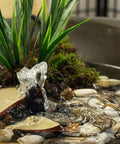 Container Fountain Pump Kit Submersible 120 GPH 5W for Patio Ponds and Indoor Outdoor Fountains with water and pebbles