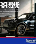 Black SUV on lift in garage, promoting oil-resistant O-ring for leak prevention, Serpentine Drive Belt Kit For 3.6L Jeep Grand Cherokee 2016-2022