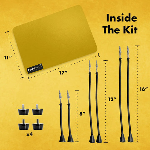Jumbo Magnetic Workbench with Six Flexible Arms Soldering Aid set including 11x17 inch steel base, clamps, and flexible arms.