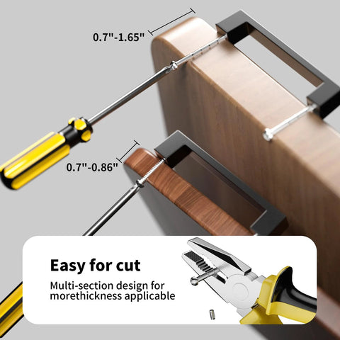 Diagram showing installation of 10 Pack 5 Inch Matte Black Square Cabinet Handles For Kitchen Cabinets Cupboards Drawers And Dressers Durable Cabinet Hardware Pulls For Furniture Makeovers Easy To Install Modern Farmhouse And Minimalist Style