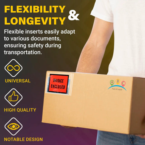 Top Shelf 4x5 Packing List Envelopes With Red Invoice Face and Easy Peel Seal Closure. Heavy Duty 2 Mil Polyethylene Shipping Doc Pouches Bulk Pack of 1000 Keeps Your Parcels Locked Up for No Sweat Shipping Days on the Dock
