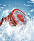 Red And Black Silicone Wire 14 Gauge Spool Two Separate Wires 20 Ft Each Ultra Flexible 14 AWG in icy environment