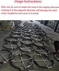 Heavy Duty Steel Tape Drain Snake For Tough Main Sewer Clogs And Grease Buildup Professional Unblock Rod in storage with usage instructions.