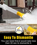 Flat Nozzle Attachment For DeWalt 60V Leaf Blower DCBL772X1 DCBL772B DCMBA572 No Tool Needed shown blowing snow