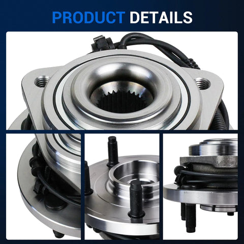 Front Wheel Hub And Bearing Assembly Set Of 2 With ABS Fits 2005-2010 Jeep Grand Cherokee And 2006-2010 Commander