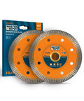 7 Inch Ultra Thin Turbo Mesh Diamond Blade With Top Notch Cutting Power For Porcelain Ceramic Marble Granite 2 Pack