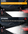 Comparison of Amped Up Bright USB C Rechargeable Bike Light Set for pedestrian and vehicle safety at night