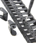 1 Meter Long Drag Chain Cable Carrier Open Type 10x20mm R18 For 3D Printers And CNC Machines With End Connectors And Included Screwdriver Tool