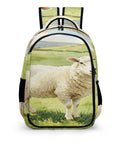 Watercolor Meadow Sheep Printed Backpack For Everyday Use Unisex Large Capacity Daypack Durable Polyester Breathable And Easy To Clean Lightweight Yet Stylish Travel And School Bag