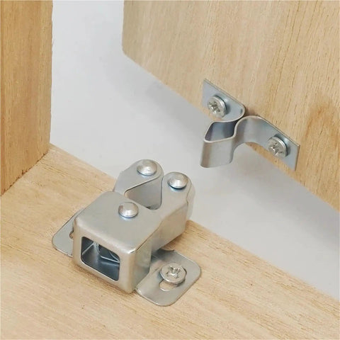 Double Roller Catch 40 Set Cabinet Door Roller Latch Kit Easy Install For Furniture Soft Dampers Stopper Buffer Closer And Clasp