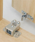 Elastic Tension Double Roller Cabinet Catch Kit With 40 Sets No-Fuss Install Copper Tone Metal Shell Two Piece Mount System
