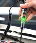 Digital Auto Test Light With 3 to 48V LED Readout and Voltmeter, Polarity Indicator, Stainless Probe, Garage Ready Car Electrical Tester for Fuses and Vehicle Diagnostics, handheld close-up