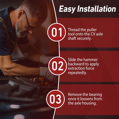 Pro Grade CV Axle Bearing Puller Tool Kit Works Like A Charm For Toyota 8 Inch Clamshell Front Differential Fits 2003 Through 2018 4Runner And 2005 To 2018 Tacoma Plus 2007 Up To 2014 FJ Cruiser Replaces Part Number 18195 Your DIY Shop Fix. Easy installation steps shown.