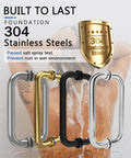Three Glass Shower Door Handles For Sliding Frameless Doors In Brushed Nickel Finish Back To Back 304 Stainless Steel