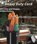 Close-up of 25 Foot 30 Amp Generator Extension Cord showing copper wires, insulation, and jacket, designed for tough outdoor use.