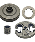 Real Deal.325 Inch 7T Clutch Drum Sprocket Needle Bearing Kit Fits Garden Power Tools Saw Full Assembly Replacement With Machined Durable Parts Provides Kick Ass Wear Resistance Plus Rock Solid Stable Operation For All Outdoor Jobs Today. set with clutch drum, sprocket ring, bearing, and shoe assembly