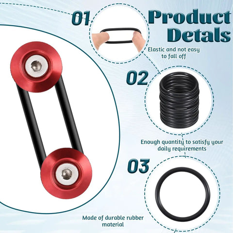 20 Piece Car Bumper Quick Release O Rings Set With Fasteners And Washers Replacement Rubber For Car Bumpers Black Sturdy