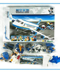 City Airport Building Block Set For Kids Aged 6 To 12 With 463 Pieces Plane Station And Helicopter Build Kit box and pieces