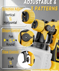 Heavy Duty Electric Paint Sprayer Built For Swift Home Exterior Touch Ups And Deck Refinishing With Generous Tank And Crisp Even Spray Coverage showing adjustable controls and patterns.