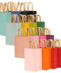 32 Pack Medium Gift Bags With Handles 7.6 X 4.75 X 10.5 Inch Assorted Color Paper Bags For Cookies Pastries Desserts Party Treats