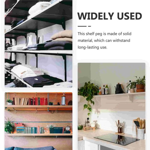 Heavy Duty Alloy Shelf Supports 80 To 100 Pieces Durable Cabinet Brackets for wood boards and laminate shelves in use