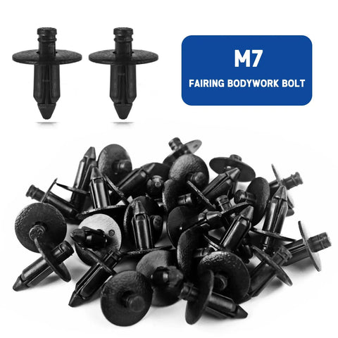 120Pcs Plastic Fender Clips And Body Rivets Set For ATV UTV Motorcycle Sportbike Push Pin Fasteners M6 M7 M8 Retainer Pins