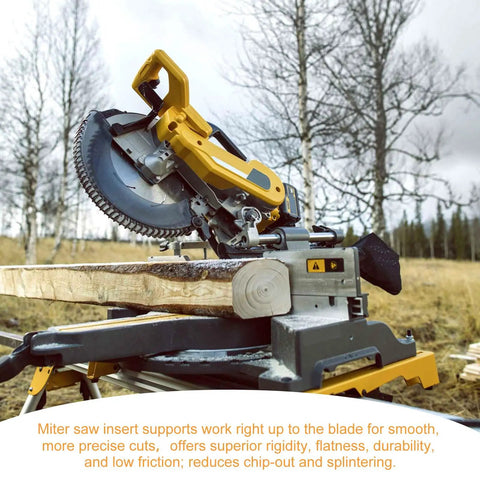 Zero Clearance Insert Plate for 12-Inch Sliding Miter Saws Fits DWS779 DWS780 DHS790 DWS782 DHS780 Tear-Out Reduction in use