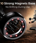 Kick Up Your Espresso Game With This Heavy Duty 58mm WDT Tool Featuring 14 Micron Needles To Crush Clumps And Stop Channeling Auto Rotate Grip Adjustable Depth Magnetic Dock Home Setup Essential with 10 magnet base.
