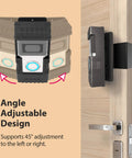 Anti Theft Video Doorbell Mount For Ring And Blink Models 1 2 3 3 Plus 4 2020 2023 And Blink 2021 No Drill Adjustable Bracket installed on door with angle adjustable design