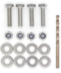 Boat Hydrofoil Stabilizer For Outboard And Sterndrive Engines Up To 150 HP hardware kit with bolts, washers, and drill bit