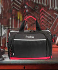 Heavy Duty 16 Inch Wide Mouth Tool Bag With 25 Pockets Waterproof 600D Polyester Organizer on workshop table