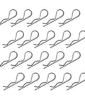 20 Pcs Cotter Pins And R Clips Set, Heavy Duty Zinc Plated Hairpin Assortment For Hitch Pin Locks, Trailer Hitch, Lawn Mowers, Trucks, M2.5 X 55mm
