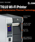 Robust Industrial Thermal Printer With 4 Inch Output And 203 Dpi Clarity showing color touch screen and advanced Wi-Fi connectivity.