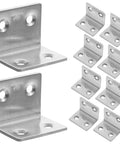 10 Piece 304 Stainless Steel L Brackets For Wood Shelves And Cabinets, 90 Degree Right Angle Shelf Support