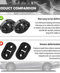 Heavy Duty Rubber Exhaust Hangers 2 Pack With Dual Holes 0.47 Inch Universal Muffler Hangers comparison of durable vs deformed models