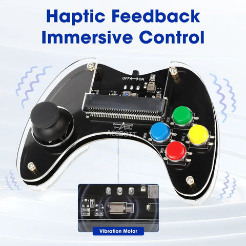 Wireless Micro Bit Controller For Robots With Built In Joystick And Four Responsive Buttons Ergonomic Grip For Makecode Coding Projects And STEM Learning A Totally Cool Gift For Kids And Teens haptic feedback controller