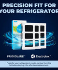 2 Pack Refrigerator Air Filter Replacement For Frigidaire PureAir Ultra II And Electrolux Activated Carbon Odor Busting Filter