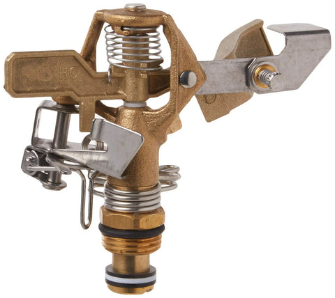 Two Pack Half Inch BRS Sprinkler Head Connection Fitting tailored for impact heads with anti backsplash valve.