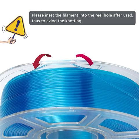 Solid Clear Sky Blue PLA Filament 1.75mm For 3D Printers Dead On Accuracy Plus Snappy Printing Speed Low Warping Design Makes Every Layer Stick Perfectly And Crystal Clarity Throughout