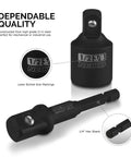 1/2 Inch adapter from the 15 Inch Impact Extension And Socket Adapter Set For Auto And Shop 1/4 3/8 And 1/2 Inch Drive Kit