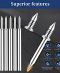 600 Piece Double Headed Skirting Nails 45 Gauge Galvanized Steel Rust Resistant Heavy Duty Fasteners For Baseboard And Trim, sharp points and design.