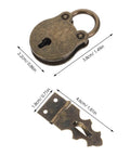 Two Sets Antique Bear Shaped Hasp Lock With Keys For Jewelry Boxes, Wooden Cases, And Gift Boxes, Retro Iron Decorative Latch