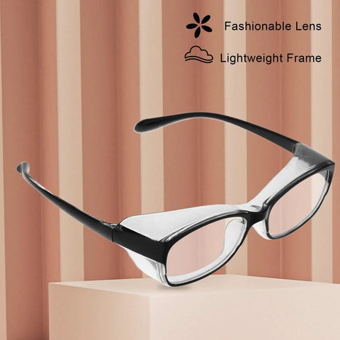 3 Pack Lightweight Lab Safety Goggles For Men And Women Anti Fog Anti Dust Protective Eyewear with Black Frame