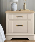 Matt Coffee Bronze Solid Brass Cabinet Handles on nightstand drawers, modern reticulation finish.