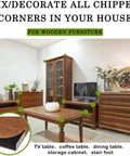 Heavy Duty Corner Guards For Furniture And Office Desks Zinc Alloy Edge Protectors Anti Rust Table Bumpers Built Tough Kickproof Hardware Covers With Screws Four Pack on wooden furniture.