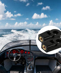 Suzuki Outboard Throttle And Shift Control Box Cable End Connectors, ABS Copper Fittings on boat dashboard background