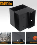 Heavy Duty 4 Piece Steel 3 Way Right Angle Corner Bracket Kit for DIY Workbench Shelving and Work Table with pre-drilled holes