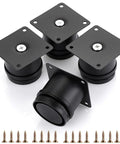 Four 2 Inch Stainless Steel Furniture Legs Set With Adjustable Round Riser Feet For Cabinets Desks Sofas And Chairs Heavy Duty Metal Leg Extenders With Pre Drilled Holes And Included Mounting Screws