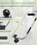 Ergonomic Weedeater Handle Extension For String Trimmer Keeps You Standing Up Straight And A Back Saver For Edging And Trimming 17.7 Inch Lawn Care And Landscaping, close-up view of aluminum handle